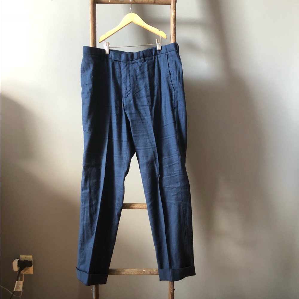 BANANA REPUBLIC slim fit linen blend pant. 32x34